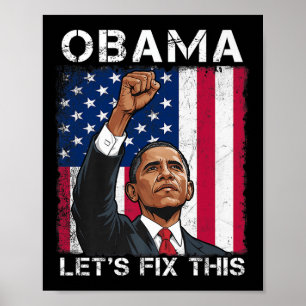Obama für Präsident 2028 Amerikanische Flagge Obam Poster