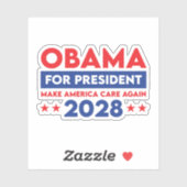 Obama für Präsident 2028 macht Amerika wieder wich Aufkleber (Blatt)