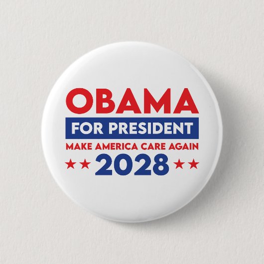 Obama für Präsident 2028 macht Amerika wieder wich Button (Vorderseite)
