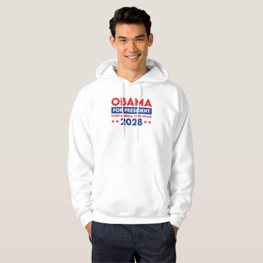 Obama für Präsident 2028 macht Amerika wieder wich Hoodie (Vorne ganz)