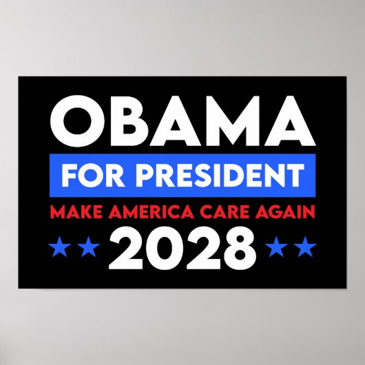 Obama für Präsident 2028 macht Amerika wieder wich Poster (Vorne)