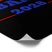 Obama für Präsident 2028 Obama 2028 48. Prämie Poster (Ecke)