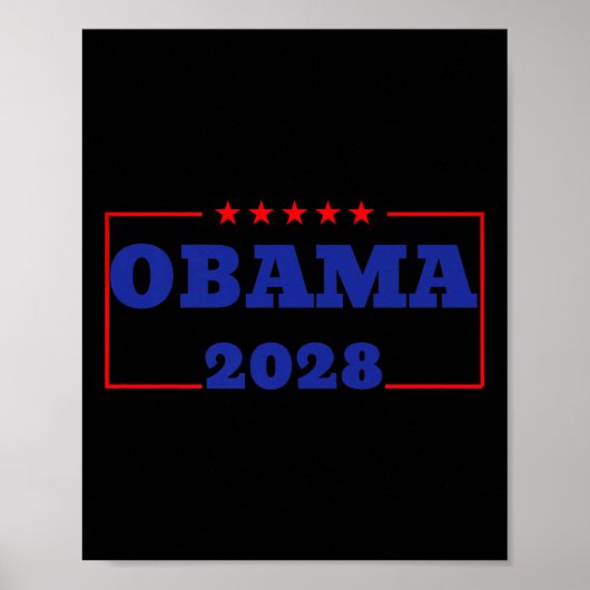 Obama für Präsident 2028 Obama 2028 48. Prämie Poster (Vorne)