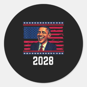 Obama für Präsident 2028 Obama 2028 _8 Runder Aufkleber