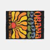 Obama für Präsident 2028 Obama 2028 Blume Boho Ra Fleecedecke (Vorderseite (Horizontal))