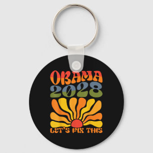 Obama für Präsident 2028 Obama 2028 Blume Boho Ra Schlüsselanhänger