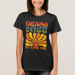 Obama für Präsident 2028 Obama 2028 Blume Boho Ra T-Shirt