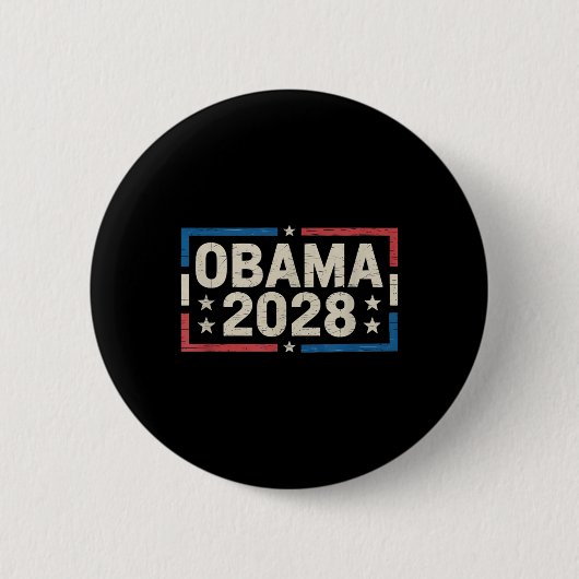 Obama für Präsident 2028 Obama 2028 Design Button (Vorderseite)