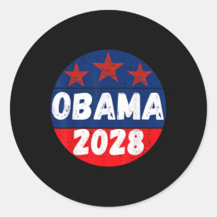 Obama für Präsident 2028 Obama 2028 für Männer Runder Aufkleber