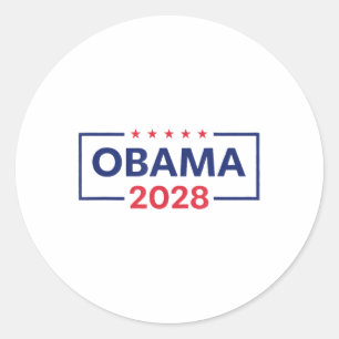 Obama für Präsident 2028 Obama 2028 Runder Aufkleber