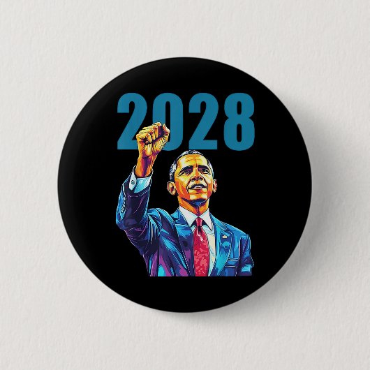 Obama für Präsident 2028 Obama 48. Präsident eines Button (Vorderseite)