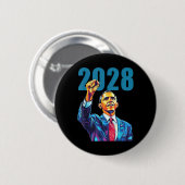 Obama für Präsident 2028 Obama 48. Präsident eines Button (Vorne & Hinten)