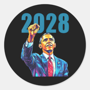 Obama für Präsident 2028 Obama 48. Präsident eines Runder Aufkleber
