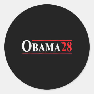 Obama für Präsident 2028 Obama 48. Präsident Runder Aufkleber