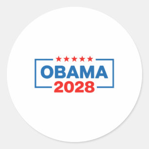 Obama für Präsident 2028 Premium Runder Aufkleber