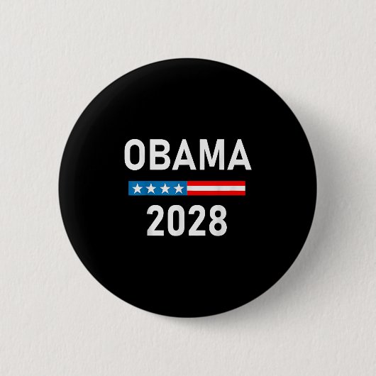 Obama für Präsident Obama 2028 Button (Vorderseite)