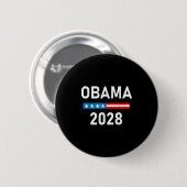 Obama für Präsident Obama 2028 Button (Vorne & Hinten)