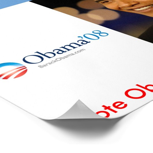 Obama für Präsident Poster (Ecke)