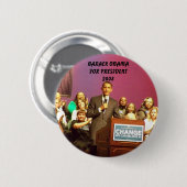 OBAMA FÜR PRÄSIDENTEN BUTTON (Vorne & Hinten)