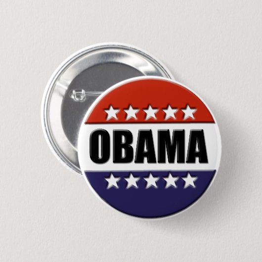 Obama für Präsidenten Button (Vorne & Hinten)