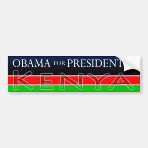 Obama für Präsidenten von KENIA-Autoaufkleber Autoaufkleber