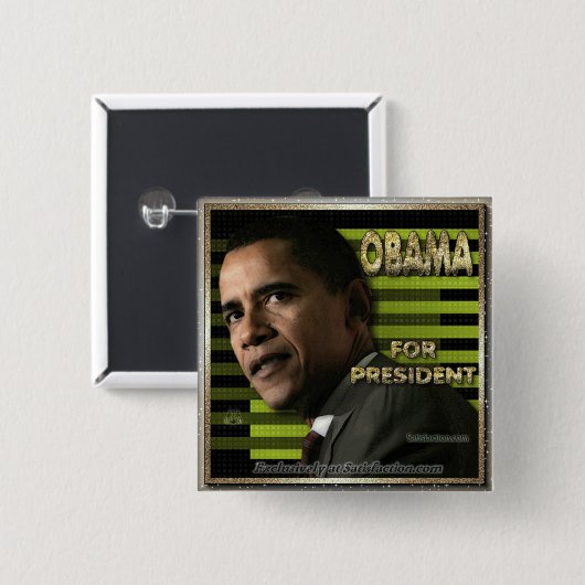 Obama für prez button (Vorne & Hinten)