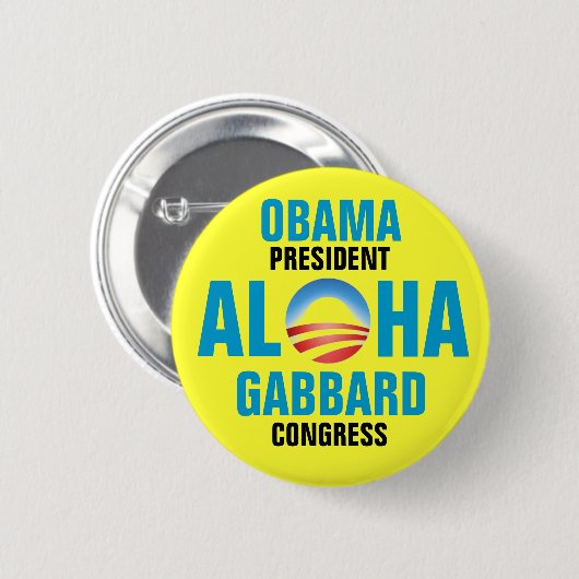 OBAMA/GABBARD 2012 BUTTON (Vorne & Hinten)