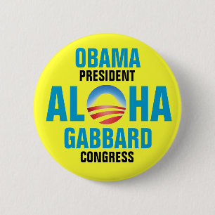 OBAMA/GABBARD 2012 BUTTON