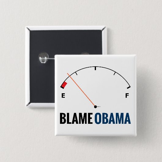 Obama Gaspreise Button (Vorne & Hinten)