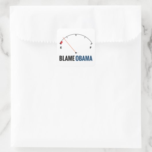 Obama Gaspreise Quadratischer Aufkleber (Tasche)