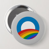 Obama-Gay Pride Button (Vorne & Hinten)