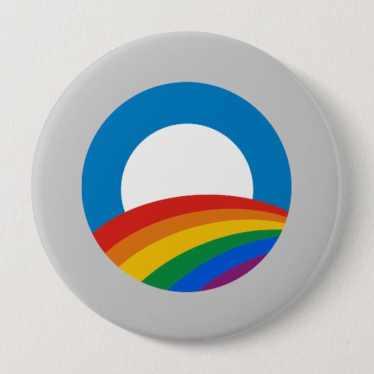 Obama-Gay Pride Button (Vorderseite)