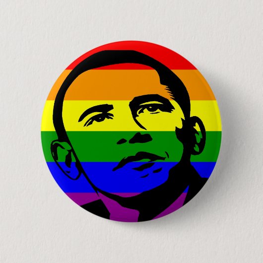 Obama-Gay Pride-Knopf Button (Vorderseite)