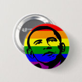 Obama-Gay Pride-Knopf Button (Vorne & Hinten)