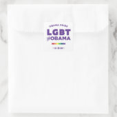 Obama-Gay Pride Quadratischer Aufkleber (Tasche)