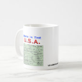 Obama: Geboren im USA Kaffeetasse (Vorderseite Links)