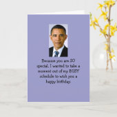 Obama-Geburtstagswünsche Karte (Gelbe Blume)