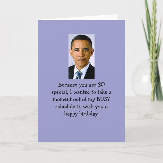 Obama Geburtstagswunsche Karte Zazzle De