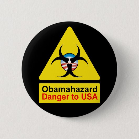 Obama-Gefahrenknöpfe Button (Vorderseite)