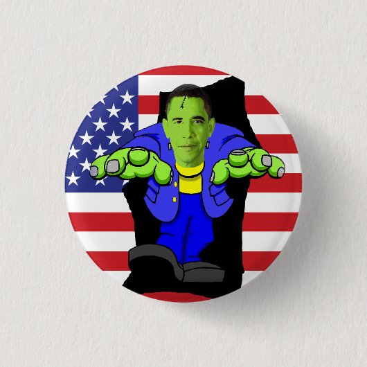 Obama gegen Amerika! Button (Vorderseite)