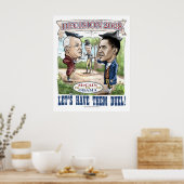 Obama gegen McCain Duel 2008 Poster (Küche)