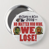Obama gegen McCain verlieren wir Knopf Button (Vorne & Hinten)
