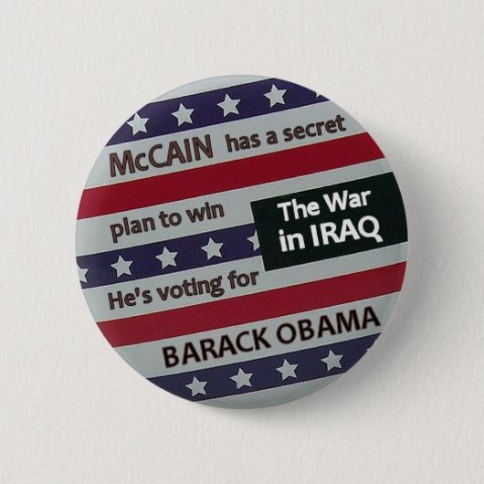Obama-Geheimnis-Plan-Knopf Button (Vorderseite)
