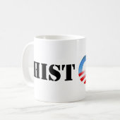 Obama-Geschichte Kaffeetasse (Vorderseite Links)