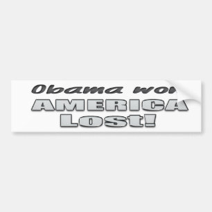 Obama gewann, Amerika verlor! Autoaufkleber