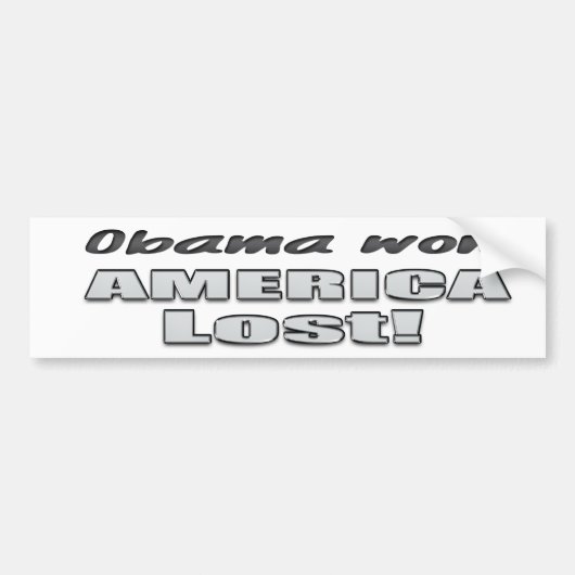 Obama gewann, Amerika verlor! Autoaufkleber (Vorne)
