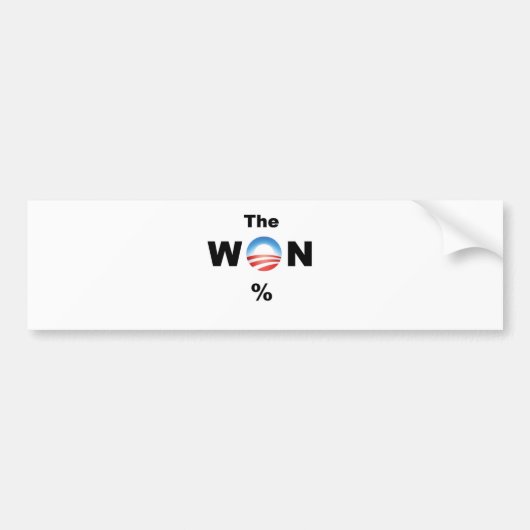 Obama GEWANN! Autoaufkleber (Vorne)