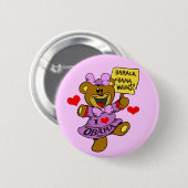 OBAMA-GEWINN-BÄRN-KINDER BUTTON (Vorne & Hinten)