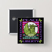 OBAMA-GEWINNE! BUTTON (Vorne & Hinten)