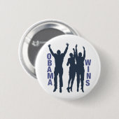Obama-Gewinne Button (Vorne & Hinten)